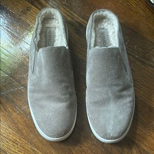Vince Gray Suede Loafers Slip-On Style